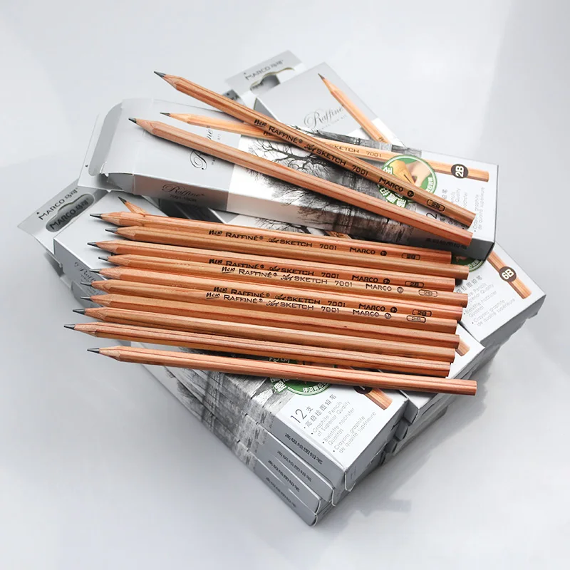 Marco Non-toxic Sketching Pencils 7001-12CB 12Pcs/Box Artist And Drawing Pencil Set For School Office Art Supplies