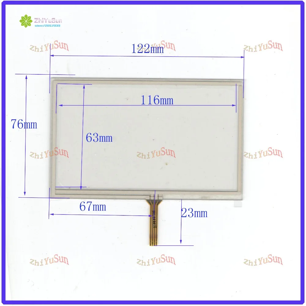 

ZhiYuSun NEW 122mm*76mm 5inch 4 line 050077 touch screen panel 122*76 Sensor glass Compabible for GPS CAR