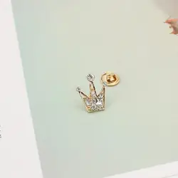 2018 Fashion 1pc Brand Elegant Crystal Crown Brooch Ladies Accessories Crystal Wedding Gift Crown People Zipper Gift Pokeball