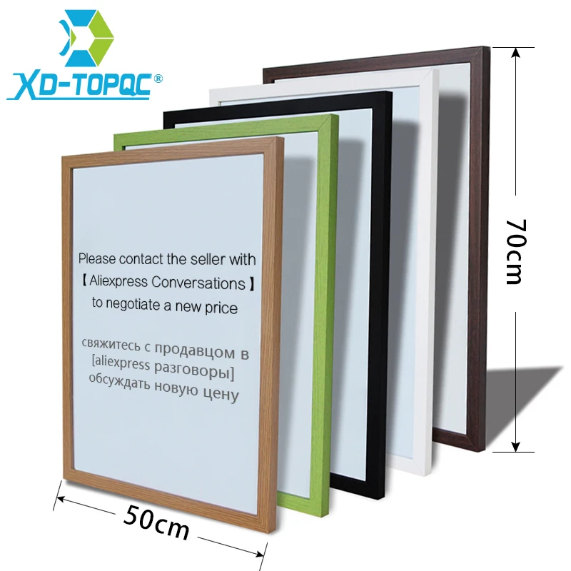 1pc 50*70cm 10 Farben MDF Rahmen Whiteboard magnetische Zeichnung Whiteboard Büro Geschäfts nachricht trocken löschen Fabrik verkauf wb26