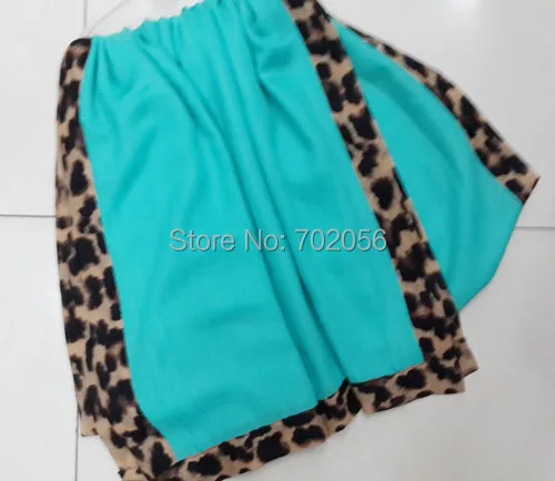 

2016 cotton 2 ply leopard print shawl scarf wrap gift #3600