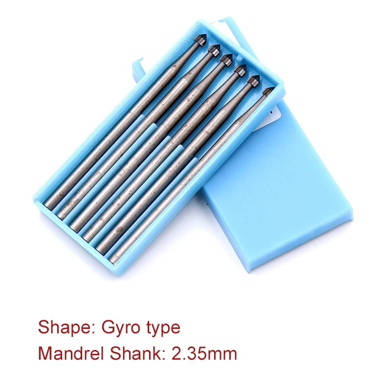 Tuolz 1/6 pces 2.35mm haste 1.0-2.3mm precisão carboneto de tungstênio rebarbas rotativas cortador de trituração ferramenta rotativa tipo pêssego faca de escultura