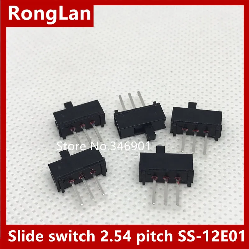 

[SA]DC DC electronic switch small toggle switch slide switch breadboard 2.54 pitch SS-12E01---200pcs/lot