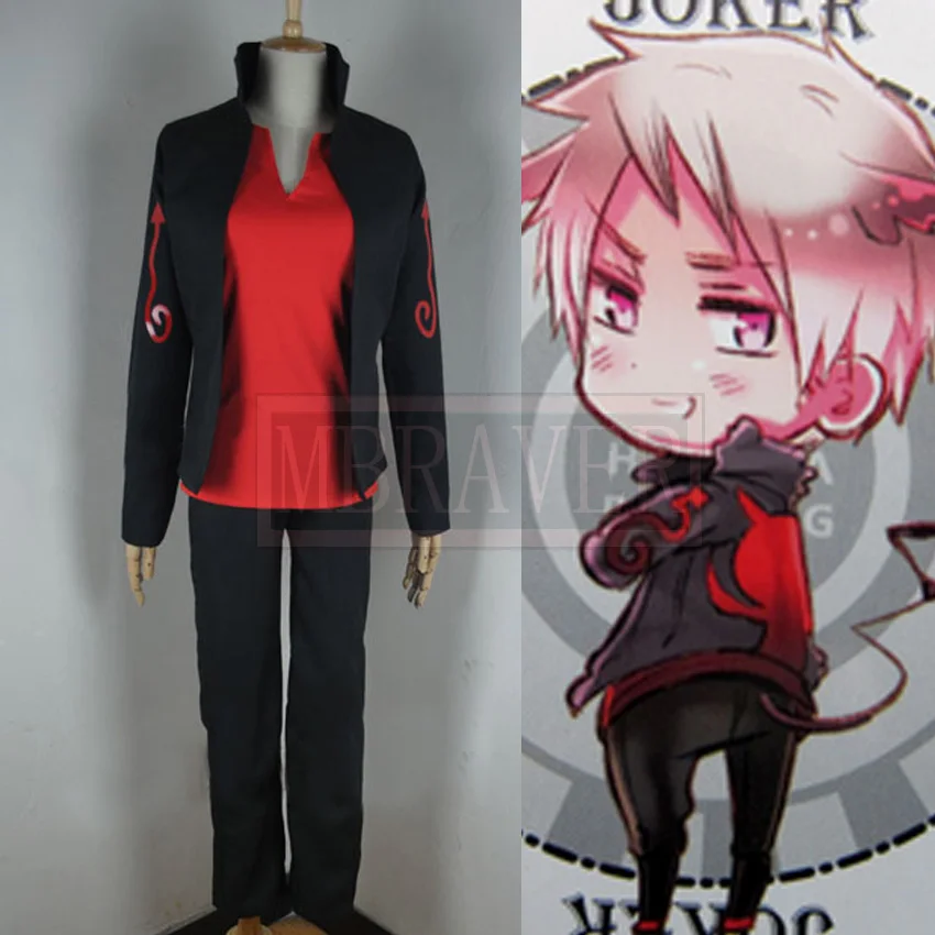 APH Axis Powers Hetalia Prussia Gilbert Beillschmidt Poker Joker Cosplay Costume Custom Made