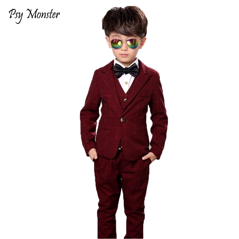 

Flower Boys Formal Suit Kids Anzug Wedding Birthday Party Dress Blazer Shirt Vest Pants 4pcs Tuxedo Prom Performance Costume N39