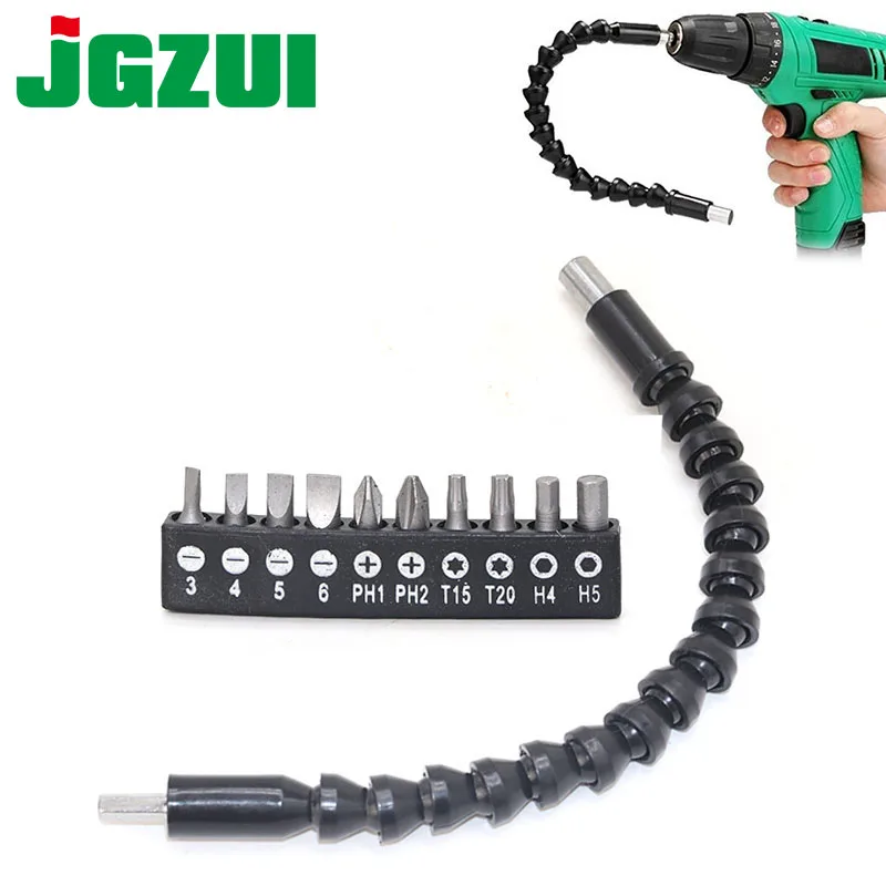 290mm Flexible Shaft Tool Electronics Drill Screwdriver Bit Holder Connect Link Multitul Hex Shank Extension Snake Bit