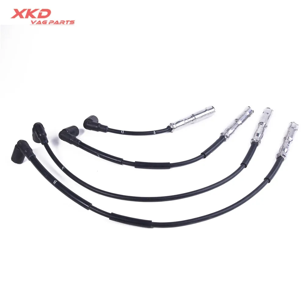 4pcs Ignition Lead Wires Kit For V-W Passat 1997-2011 Caddy Jet-ta Glof Touran Au-di A3 06A905430AH