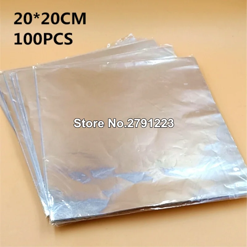 100 sheets 20*20cm Gold Aluminium Foil Wrapper Paper Wedding Chocolate Paper Candy Wrapping Paper Sheets