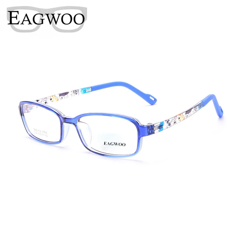 EAGWOO Plastic TR Eyeglasses Children Glasses for Optical Use Plain Vision Optical Frame Boy Girl Sepectacle Eye Glasses 1032