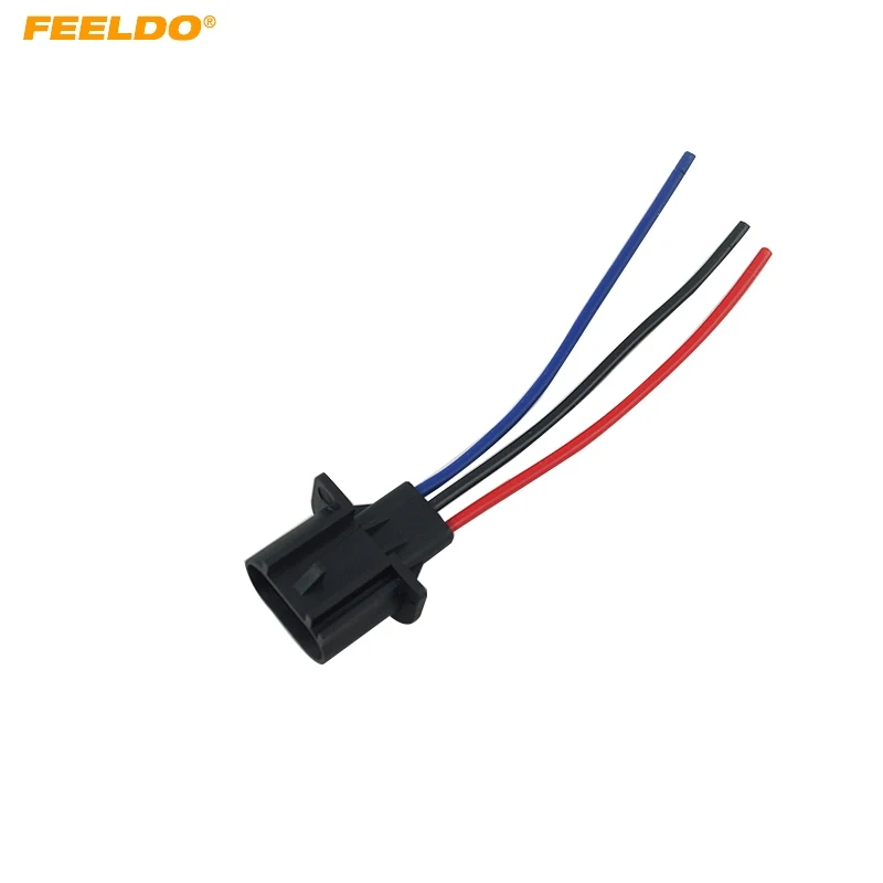 

FEELDO 10Pcs H13 Male Plastic Socket Case for Auto Halogen LED Headlamp Holder Connector Wire #FD-5456