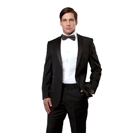 

High Quality Two Buttons Groomsmen Notch Lapel Groom Tuxedos Men Suits Wedding/Prom Best Man Blazer ( Jacket+Pants+Tie) T06