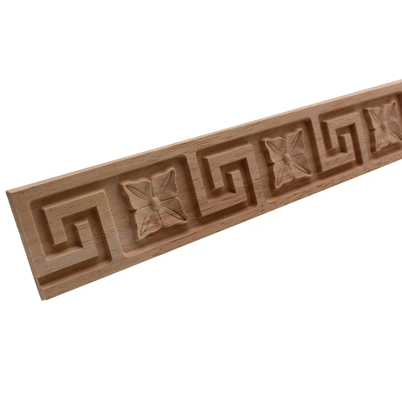 VZLX Wooden Carved Wood Twist Lines Style Decorative Indoor Door Semi Home Decor Decoration Accessories Figurines Miniatures