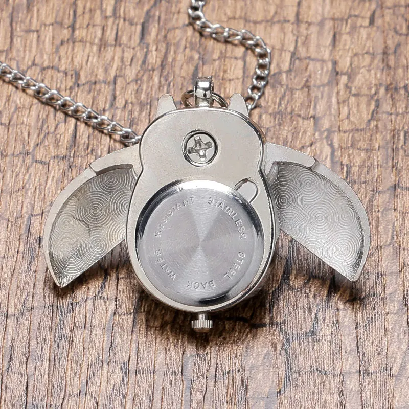 Montre de poche rétro en Bronze, pendentif à Quartz, Mini Vintage mignon hibou argenté, collier chaîne Unique, cadeau pour filles garçons enfants, nouvelle collection