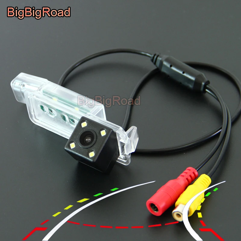 BigBigRoad Car Intelligent Dynamic Tracks Rear View CCD Camera For Volkswagen  passat B7 B8 CC Lamando Scirocco Golf 7 MK7 VII