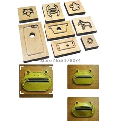 2pcs/set Japan Steel Blade Wooden Cutting Dies DIY Cute Leather Zipper Frog Card Holder Coin Bag Hand Punch Tool Knife Mould