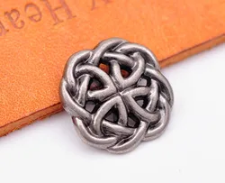 10X19*19mm Antique Sliver Western Cowboy węzeł celtycki Conchos dla siodła Headstall uzdę...