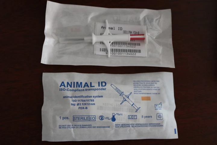 Free Shipping x500pcs Pet Microchips 1.4*8mm ISO11784/785 FDX-B cat dog,snake syringe