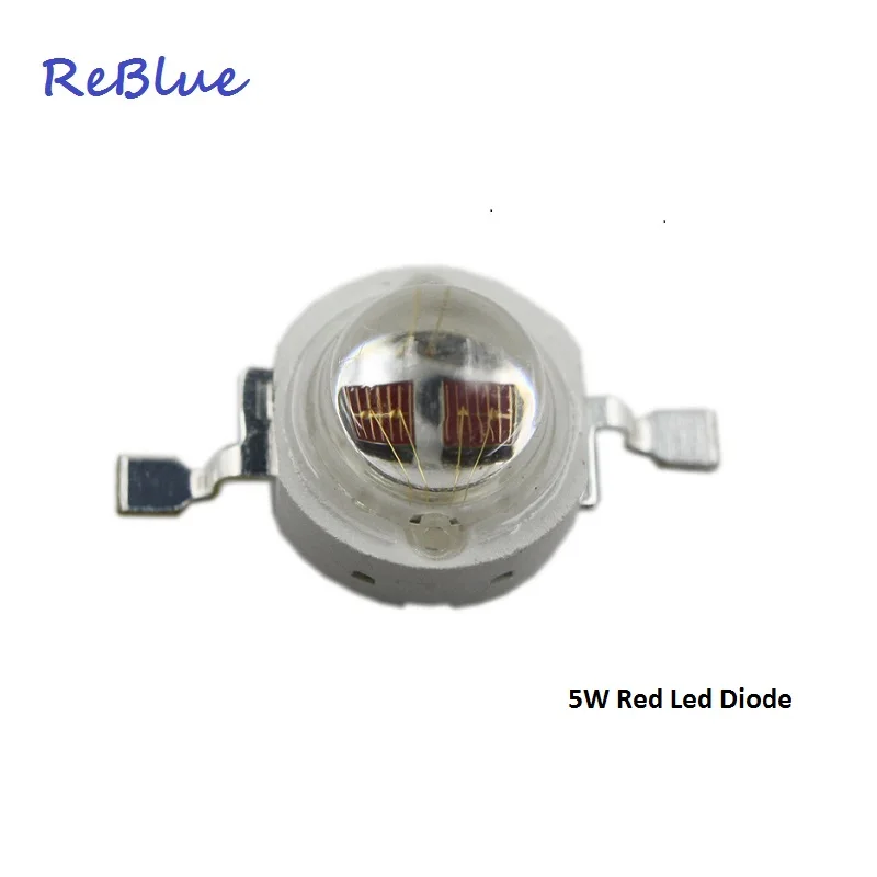 Reblue ledダイオード5ワットledダイオード3ワット850nmの赤外線led 660nmの3w-led-diode irチップ850nm 940nm赤660nmの600nm 590nm 740nm電源