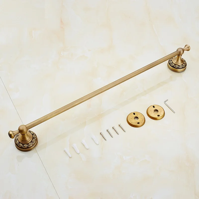 

Vidric All Brass Antique carved Towel Rack Towel Bar Towel holder toalha bar Bathroom Accessories Free Shiiping