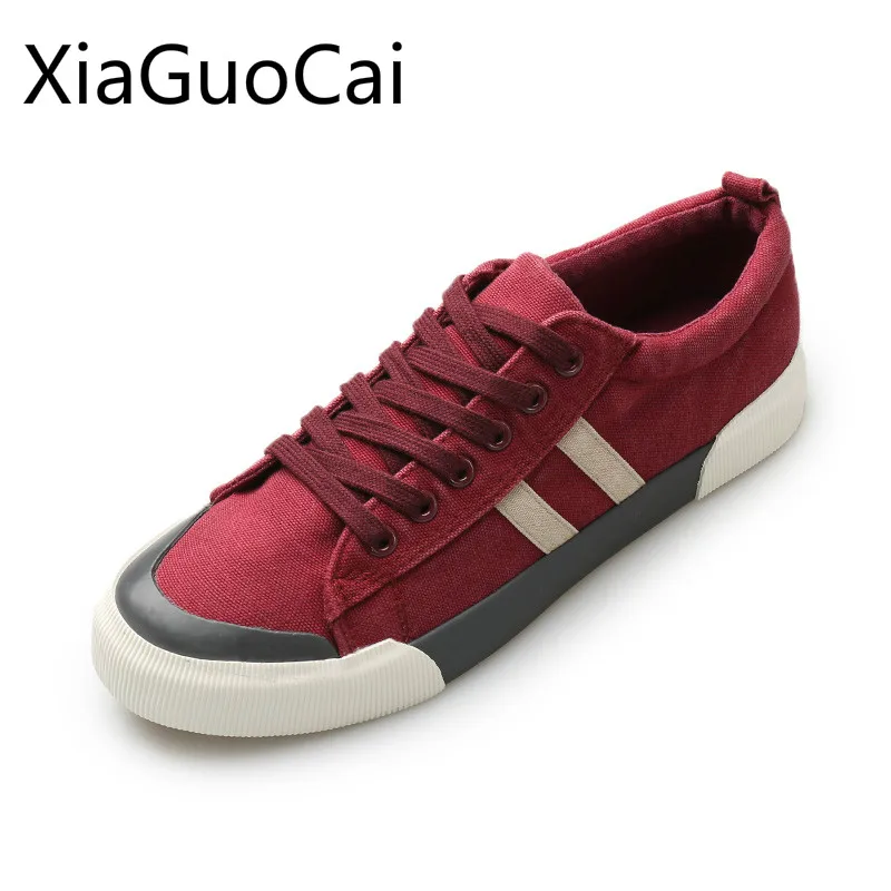 Breathable Autumn Fashion Men Canvas Shoes Patchwork High Quality Spring Male Casual Sneakers Spring Casual Shoes