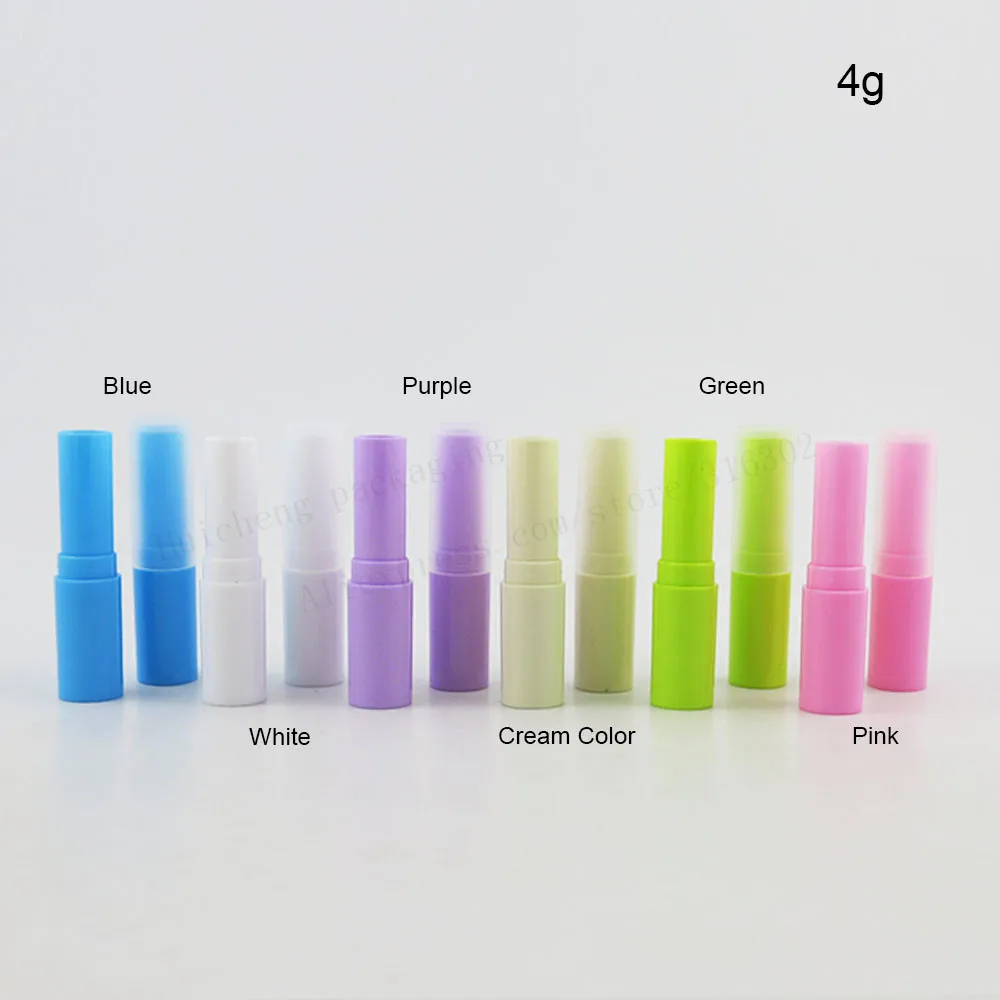 100 X 4G  Empty Lipstick Bottle Lip Gloss Tube Lip Balm Tube Container With Cap 4CC Cosmetic Sample Containe