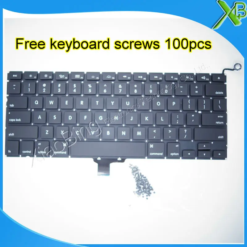 

5PCS---Brand New For MacBook Pro 13.3" A1278 US keyboard+100pcs keyboard screws 2008-2012 Years