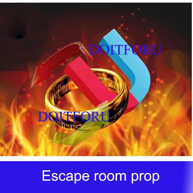 live escape Real life escape room game prop magic ring to run away from the room; magic ring to open the door, magnetic sensor