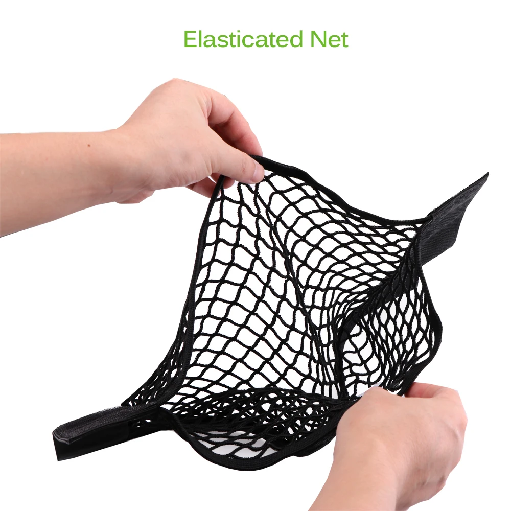 YASOKRO Car Trunk Box Storage Bag Mesh Net Bag 40cm*25CM Car Styling Luggage Holder Pocket Sticker Trunk Organizer