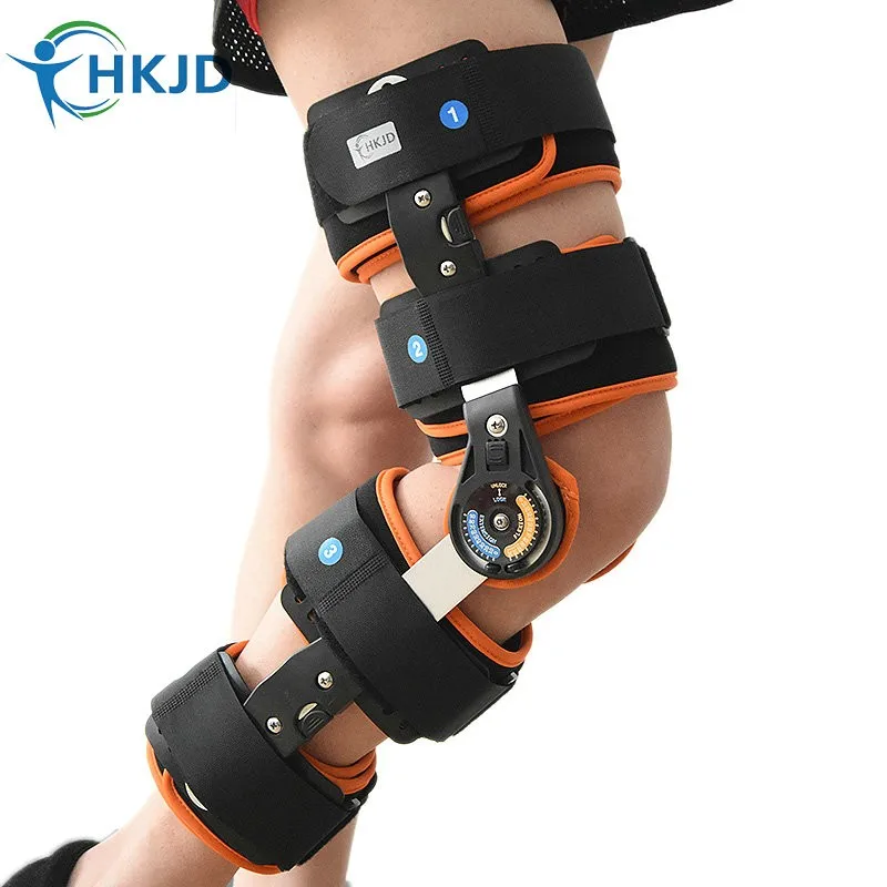 Orthopedic fixation Adjustable Knee brace hinged  knee support Splint Stabilizer Wrap Sprain Post-Op Hemiplegia Fixation