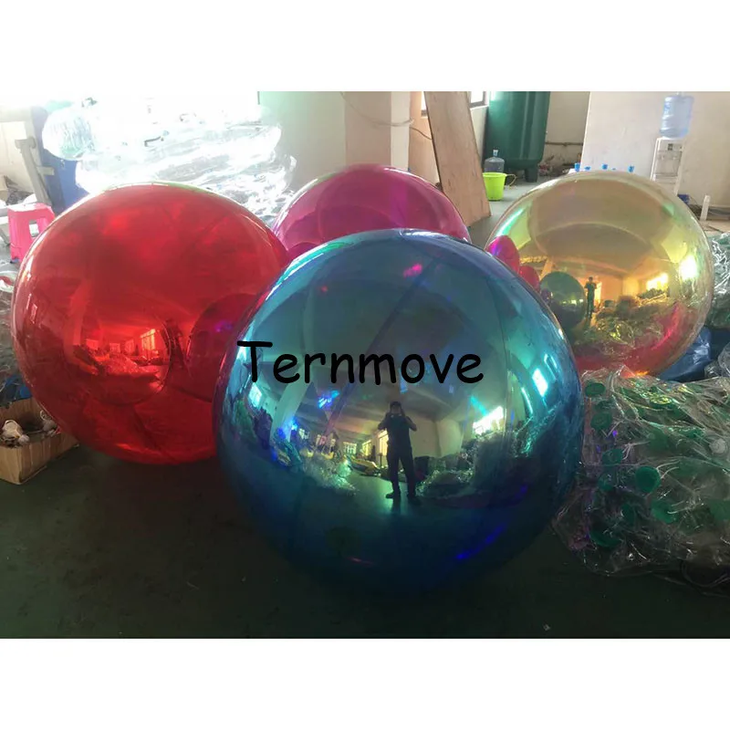 pvc Laser beam mirror ball bar pub club hotel hanging decoration bright color Reflective Inflatable Advertising Ball