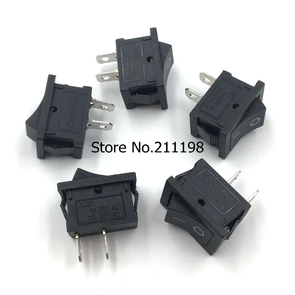 5 Teile/los 2Pin Rocker Schalter 117S 15*21Mm Boot Förmigen Schalter Typ 250Vac/6A
