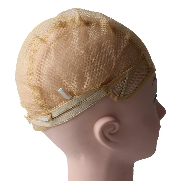 10PCSBreathable Wig Cap Hairnet Adjustable Nylon Weaving Mesh Wig Caps With Lace Straps For Making Wig