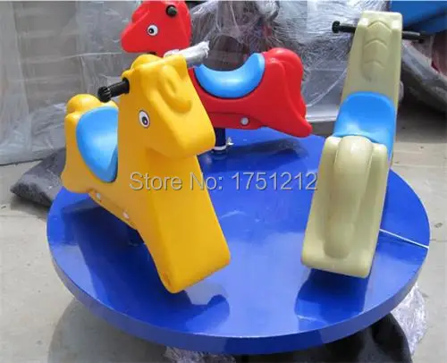 Fadeless Kids Playground Equipment Galvanized Steel Anti-rust Merry Go Round Safe Kids Ride HZ-068