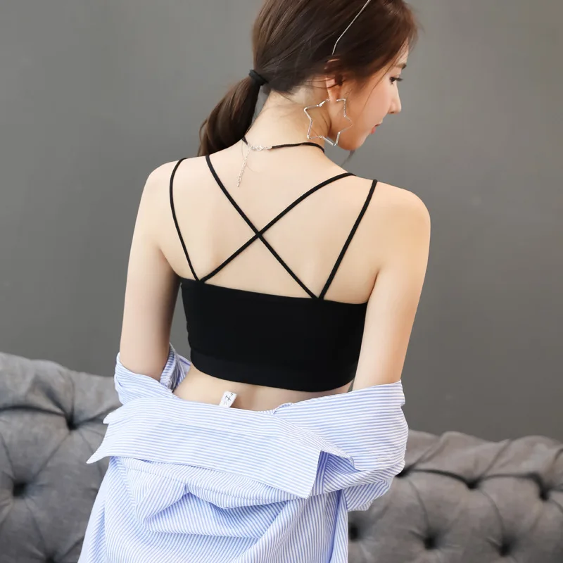 

6PCS/LOT Anyongzu Natural Color Spring And Summer Ice Sling Short Chest Bra Bralette Bralet girl Suitable for 45kg to 55kg