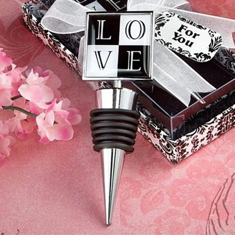 LOVE Wine Stopper Bridal Wedding Gift Letters Wine Bottle Stopper Wine Pourer Vinhos Stoppers F20173255