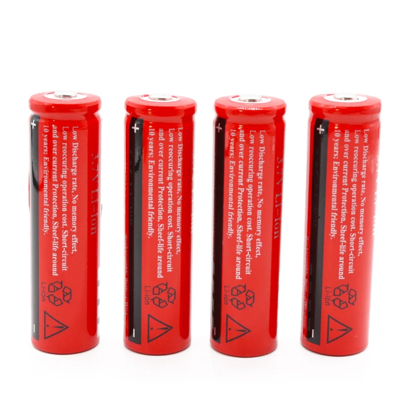 2-10 pz 100% nuova batteria 18650 batteria ricaricabile agli ioni di litio 6800mAh batteria rossa per giocattoli torcia spedizione gratuita