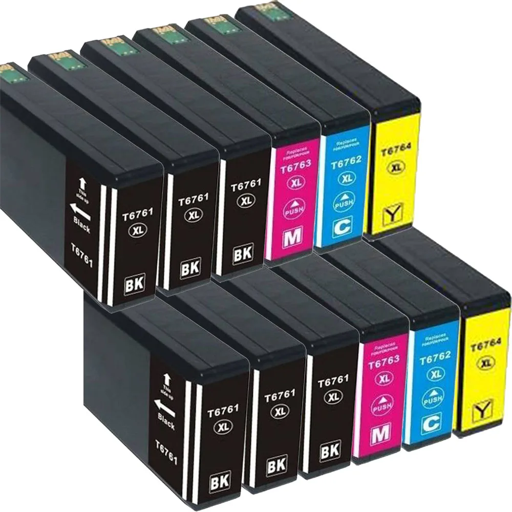 12 Pack Ink Cartridges Compatible for Epson 676 T676XL WorkForce WP-4520, 4530, 4533, 4540, 4590, 4010, 4020, 4023, 4090 Printer