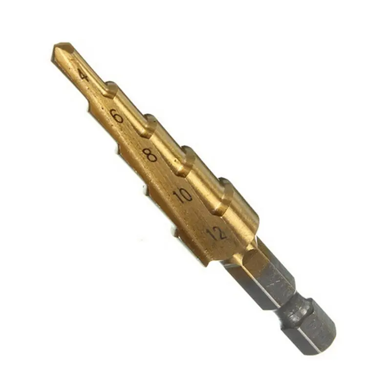 4-32mm 4-20 HSS Titanium Coated Step Drill Bit For Metal High Speed Steel Wood Drilling Power Tools Hole Cutter Step Cone Drill