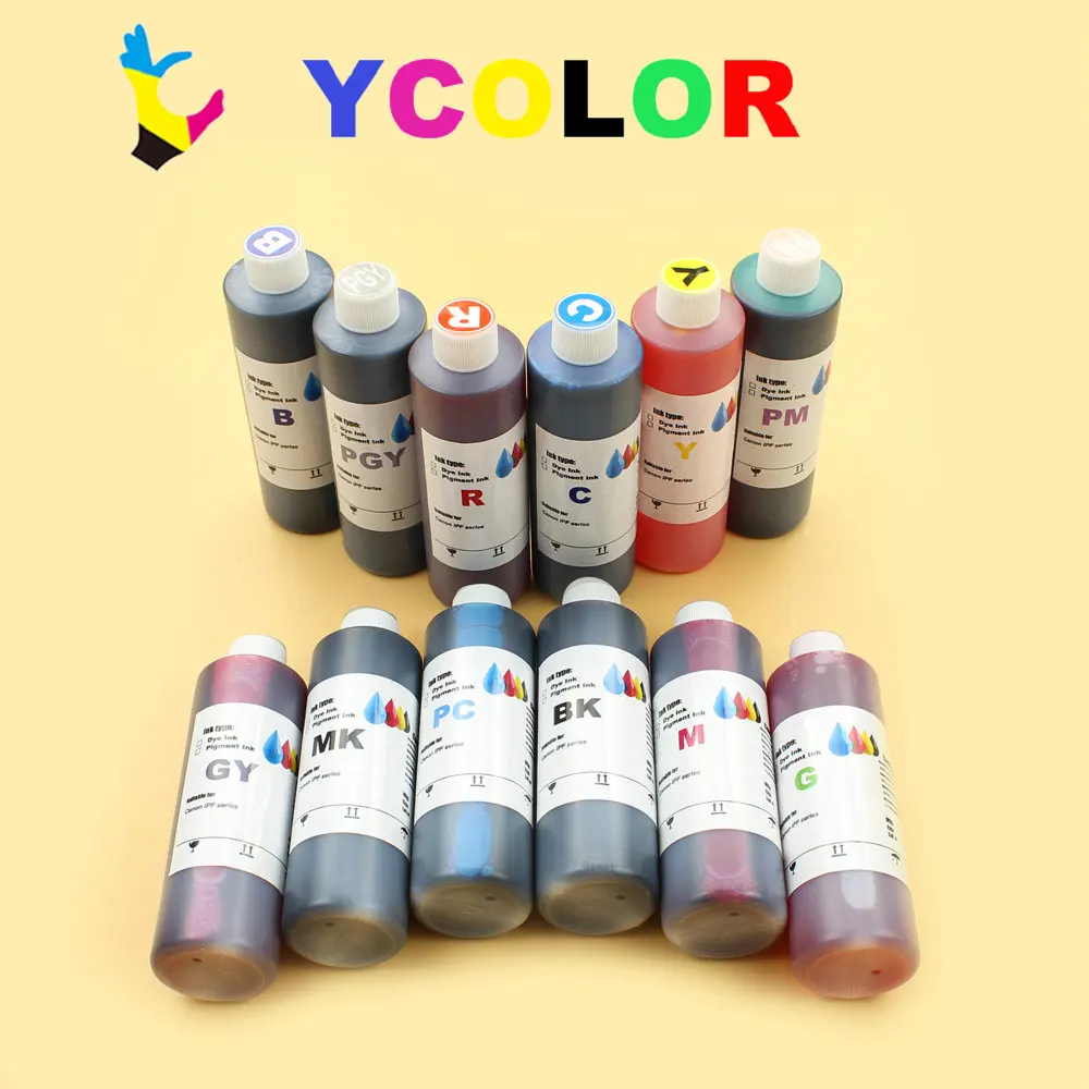 12 color/lot 250ML water based Pigment ink for Canon IPF 6300 6350 printer