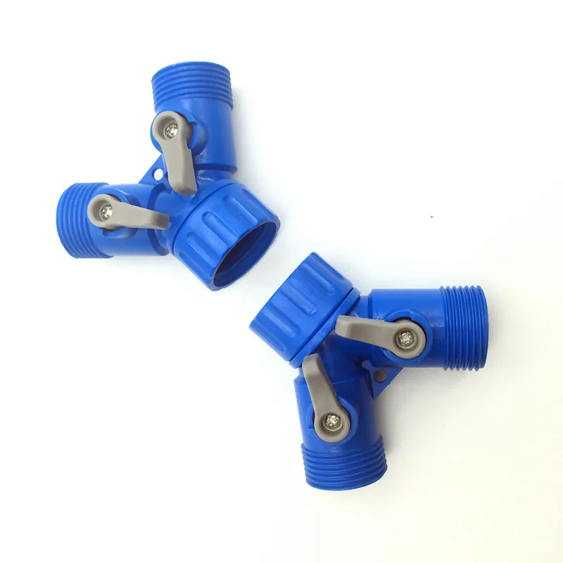 1 Pcs Y Faucet Adapter Shunt Switch Two-way Control Valve Adapter For G3 / 4 \'\' Connector Garden Irrigation System Tools