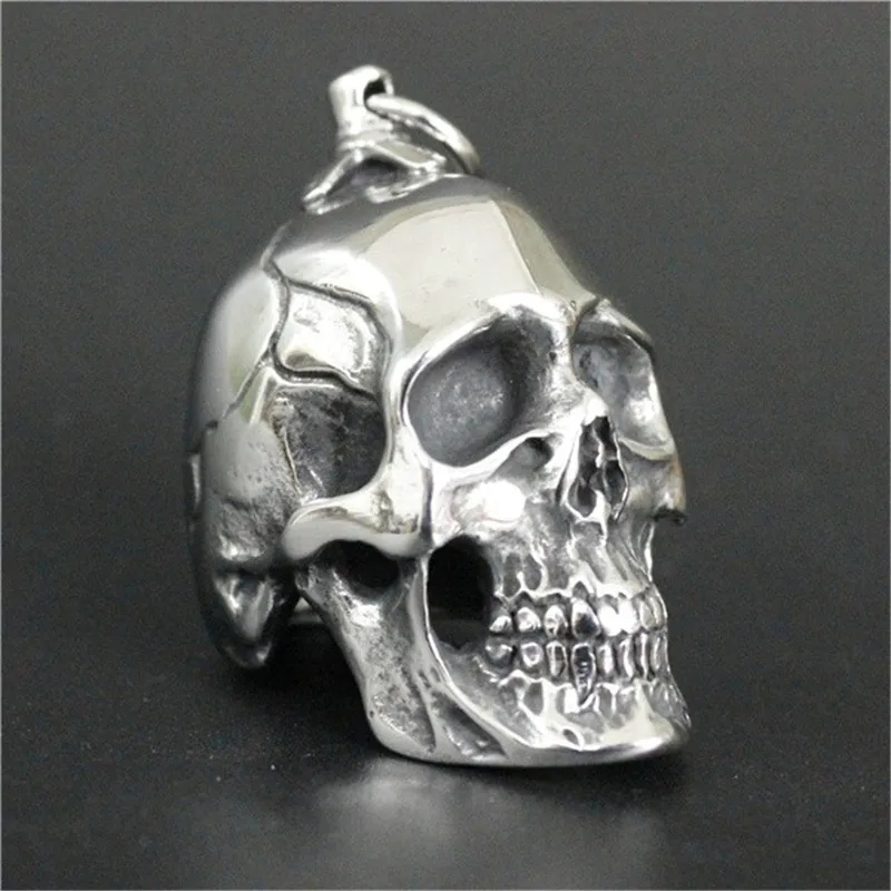 1pc Support Dropship Huge Heavy Cool Skull Pendant 316L Stainless Steel Jewelry Golden Black Big Skull Pendant