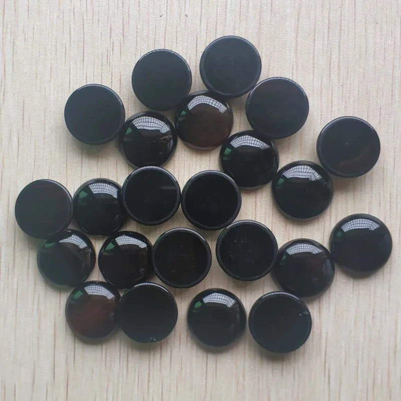 

Wholesale 20pcs/lot Fashion good quality Natural black onyx round cabochon 20mm beads for jewelry accessories making free