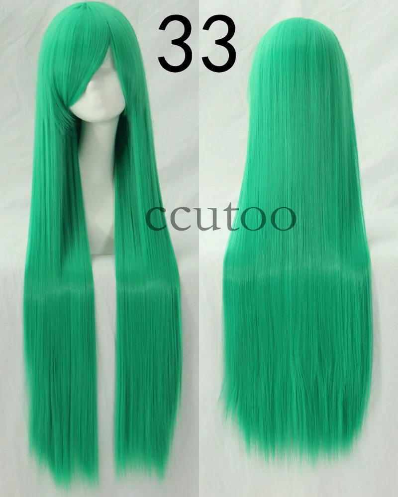 ccutoo 100cm Long Straight Synthetic Hair High Temperature Cosplay Wigs 82 Colors Available