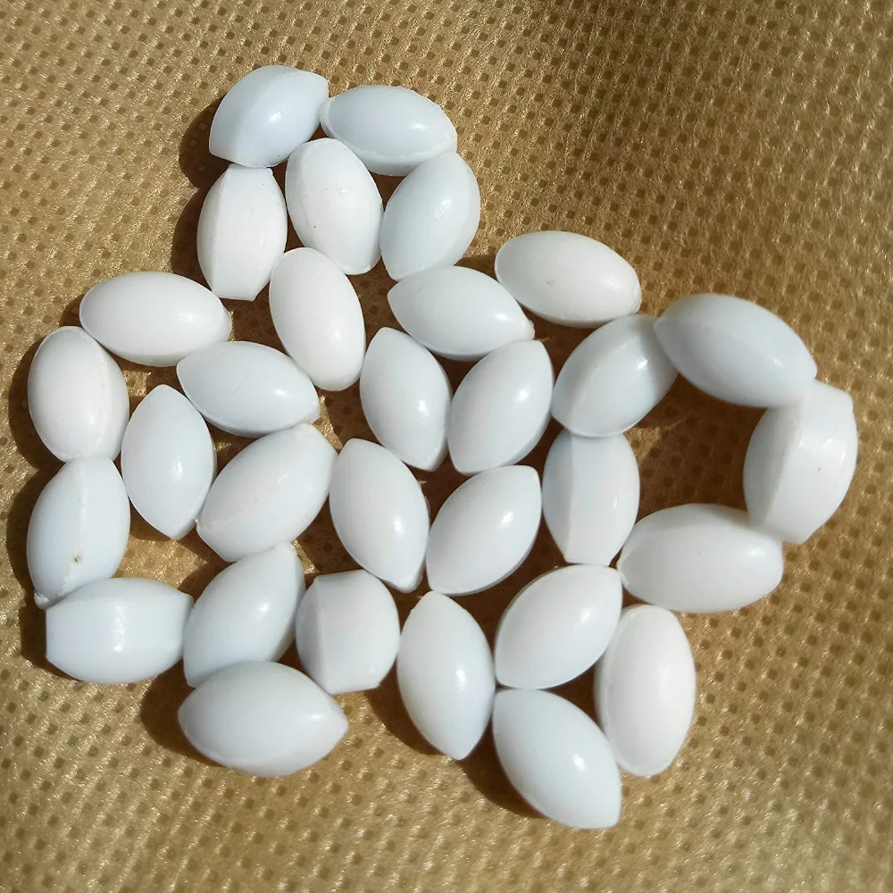 Magnetic Stirrer Stir Bar PTFE Magnetic Mixer Stir Bars , Olive shape , A6x10mm , 10PCS