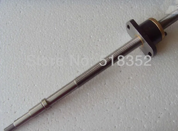 L375mm Screw Rod with Feed Screw Nut  M18x 2mm Tooth Pitch Used for Yucheng and Other Wire EDM Machines, EDM Spare Parts