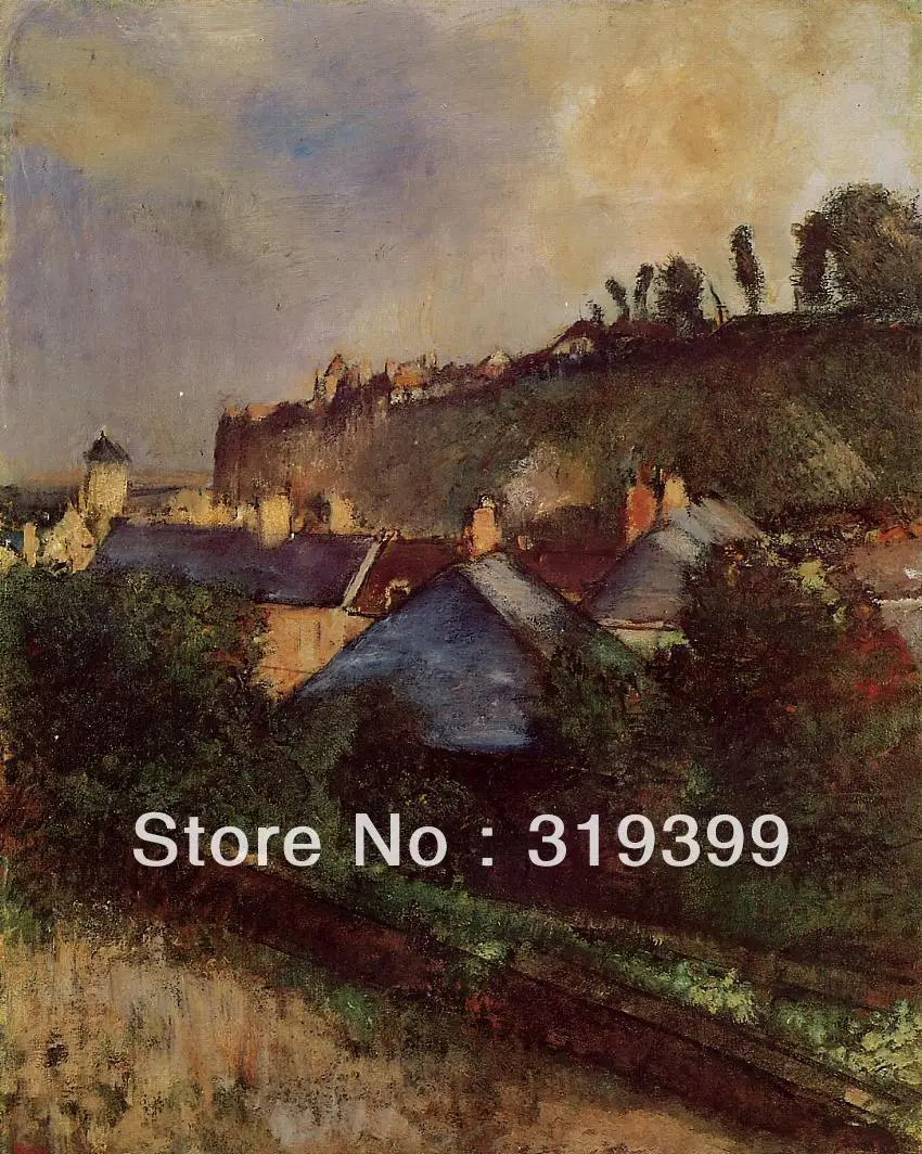 

Oil Painting Reproduction on Linen Canvas,Houses at the Foot of a Cliff by edgar degas ,Free Shipping,handmade,Top Quality