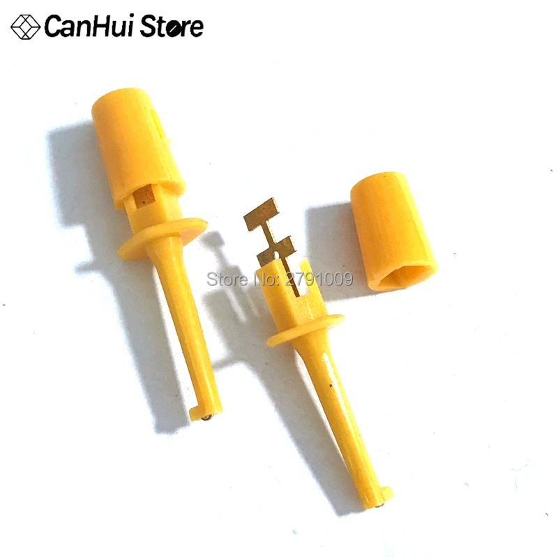 12 Pcs Mini Single Test Hook Clip Test Probe for Electronic Testing IC Grabber Large Size Round Crocodile Clip Hook Test Clip