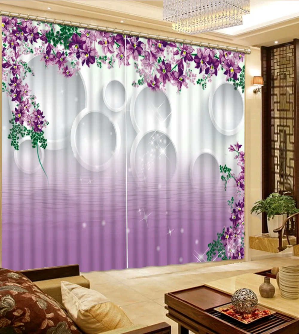 customize Luxury 3D Curtains Geometric flower vine window curtain living room Bedroom hotel kitchen curtains