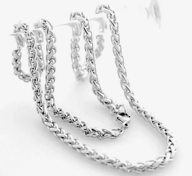 

3 meters 5mm Stainless steel wheat chain link Jewelry findings Marking DIY Necklace