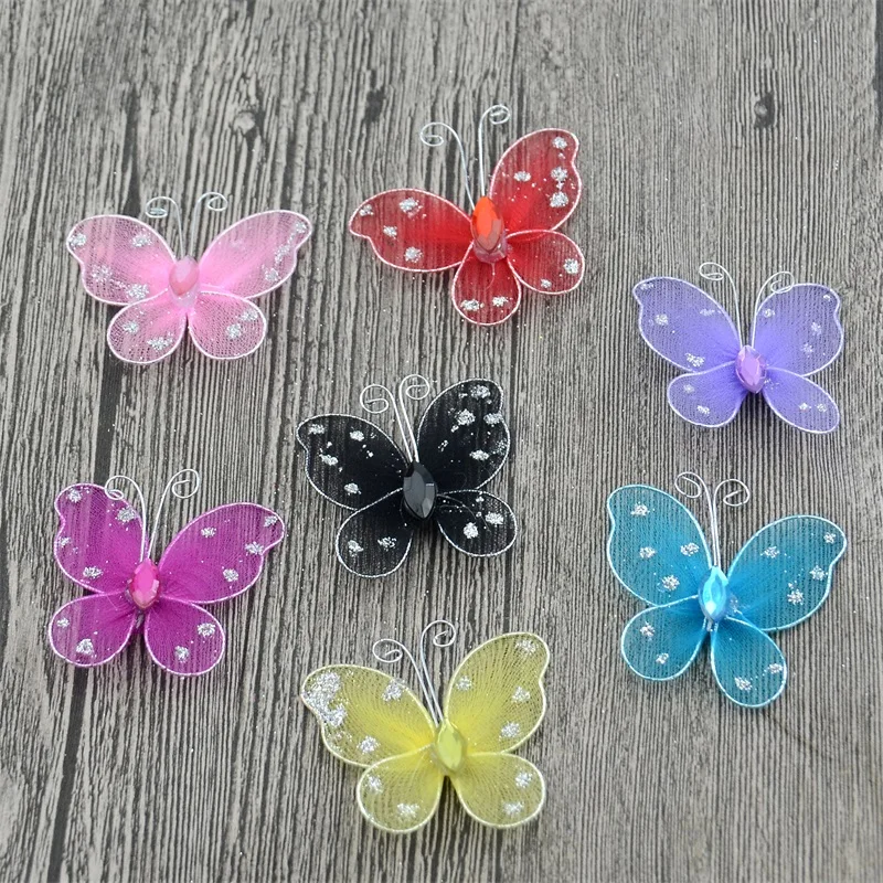 New 20pcs 3D color silk butterfly PVC wall stickers home kitchen multi-purpose decorative crafts children\'s baby toys